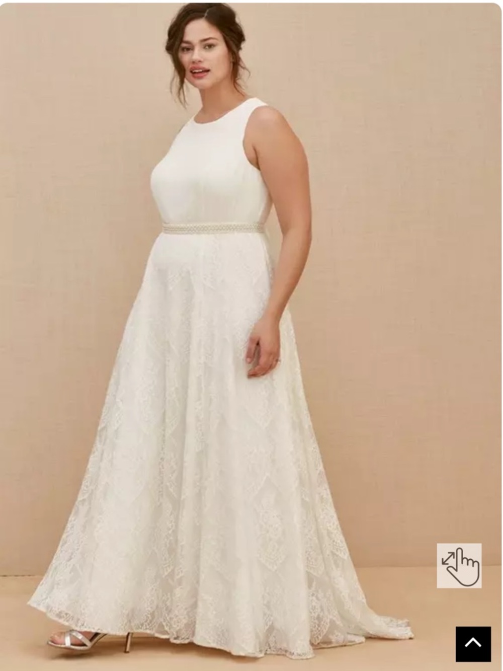 Torrid Ivory Lace Belted Wedding Gown Dress Size 14 NWT